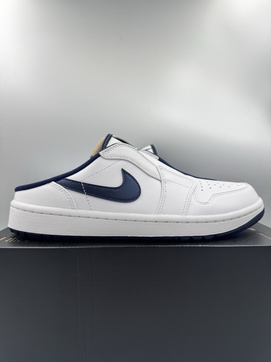 Nike Air Jordan Mule Golf White Midnight Navy FJ1214-103 Size 12.5