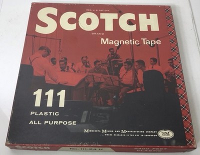 Vintage Scotch Reel to Reel Tape 2 Track Singers Reel 1 Studio Recording 10.5 
