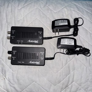Used pair of Actiontec ECB6200 MoCA 2.0 Ethernet to Coax Adapters with power
