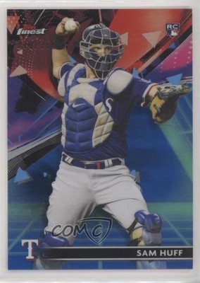 2021 Topps Finest Purple/Aqua Vapor Refractor /250 Sam Huff #86 Rookie RC 2p7