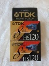 2 TDK HS120 8mm Video Cassette Camcorder Tapes High Standard Sealed