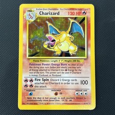 Pokémon TCG Card Charizard Base Set 4/102 Holo Rare WOTC MP Condition VG 