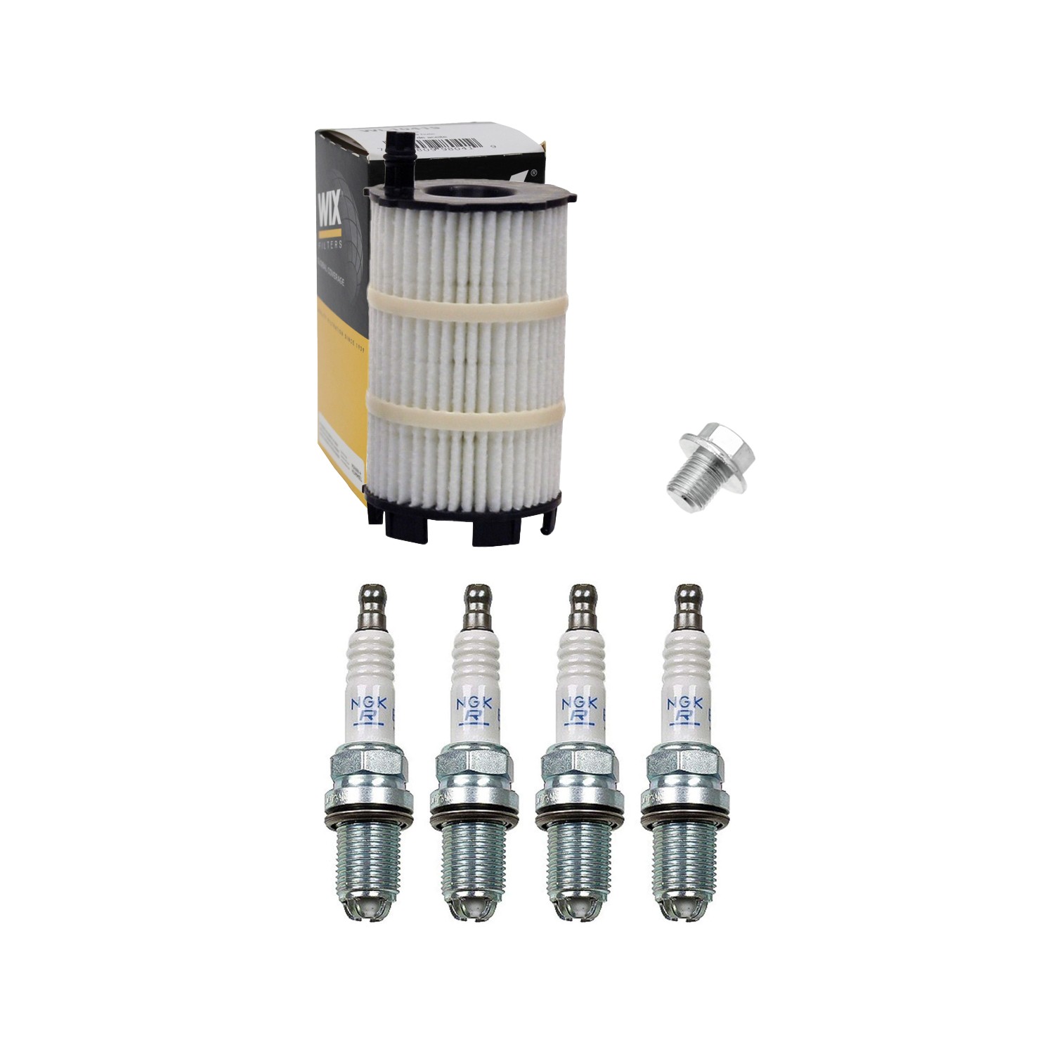Wix Engine Oil Filter  NGK 4 Laser Platinum Spark Plugs kit for Frontier L4 Gas