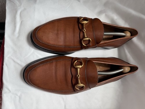 Gucci Men’s Leather Horse Bit Loafers