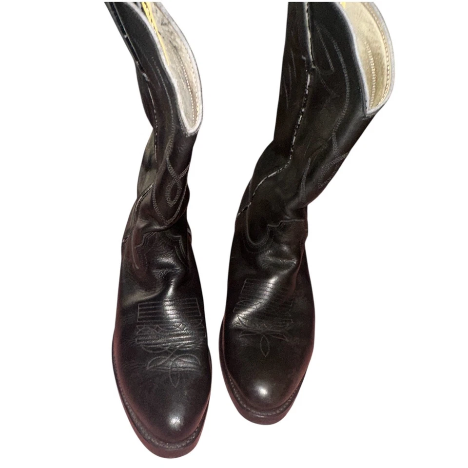 Botas Roper Durango de cuero negras para hombre - talla 9D Foto 2 de 4