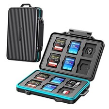 24 Slots SD Card Case Holder Water Resistant  Anti-Shock Memory Card Case