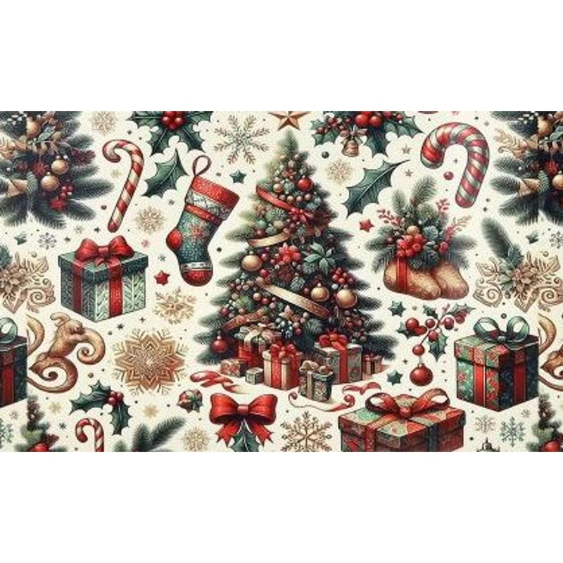 Vassoio Rettangolare 50x30 cm BRANDANI Christmas Rosso Natale Manici a Fiocco, fotografia 6 di 9