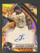 2024 Bowman’s Best - Jackson Chourio RC Auto - On-Card True Orange Refractor /25
