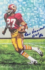 KEN HOUSTON SIGNED GOAL LINE ART CARD~FOOTBALL HALL OF FAME~HOF AUTO~REDSKINS