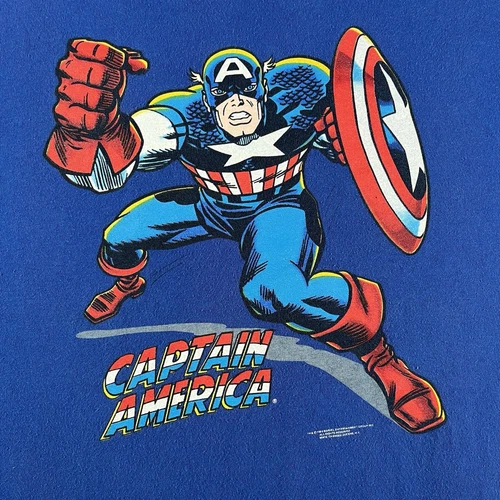 Vintage 90’s Marvel Captain America T-shirt  Men’s L Made in USA Single Stitch