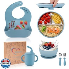 Toddler Plates and Bowls Set Stainless Steel - Bathchef Baby Feeding Set Stro