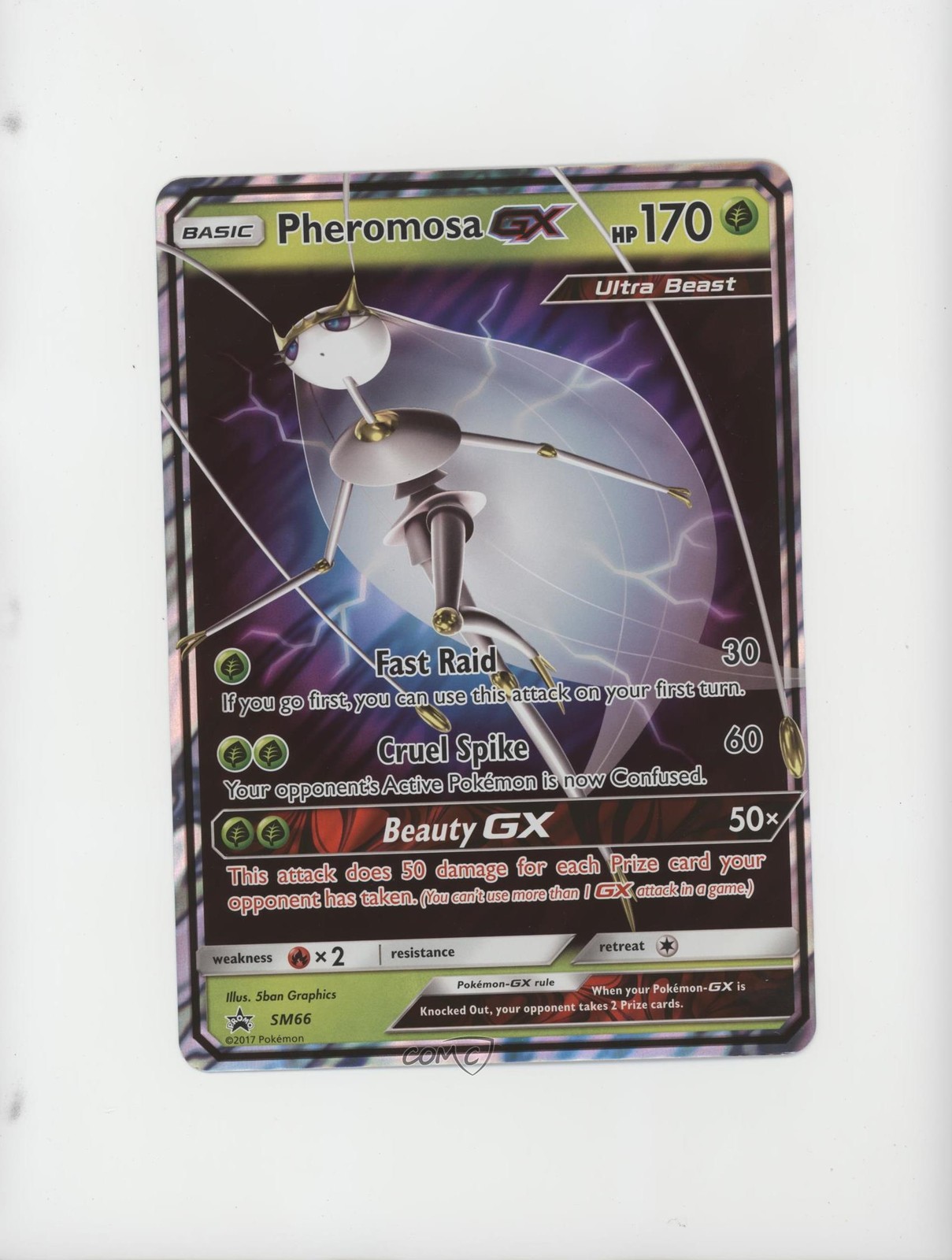 Pheromosa GX Oversized Pokemon Sun & Moon Black Star Promo #SM66