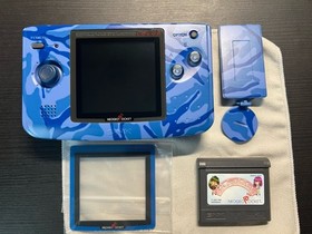 SNK Neo Geo Pocket Color Camouflage Blue with IPS Screen Mod & Free Game