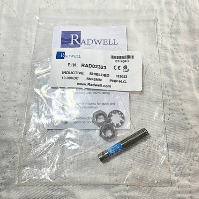 Radwell RAD02323 Inductive Proximity Sensor Shielded PNP-N.C. 2mm 10-30VDC