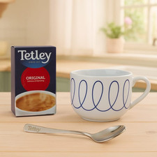 Tetley Boxed Gift Set Mug & Spoon with 40 Black Tea Bags Tea Lovers ☕🎁
