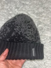 Lululemon Ombre Knit Textured Beanie One Size Black Gray Wool-Blend