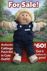 Vintage Cabbage Patch Doll Short Blonde Hair Rare Blue Jumper One Tooth