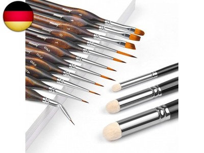 Modellbau Pinsel - 11 Premium Feine Detail Pinselset+3 Drybrush Pinsel für 
