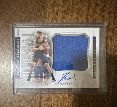 Panini 2018-19 National Treasures Domantas Sabonis Pacers Auto MEM #CM-DSM /99