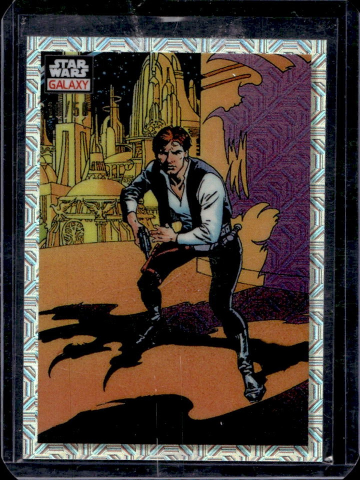 2023 Topps Chrome Star Wars Galaxy Han Solo Draws! Mojo Refractor #/50