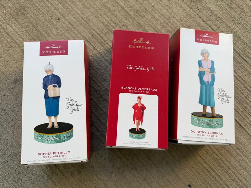 Hallmark Golden Girls Ornament Lot Set of 3 - original boxes 