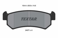 Textar Bremsbelagsatz, Scheibenbremse 2407101 FüR Chevrolet Daewoo