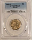 1938-D Indian Head Buffalo Nickel MS64 PCGS Blue Label
