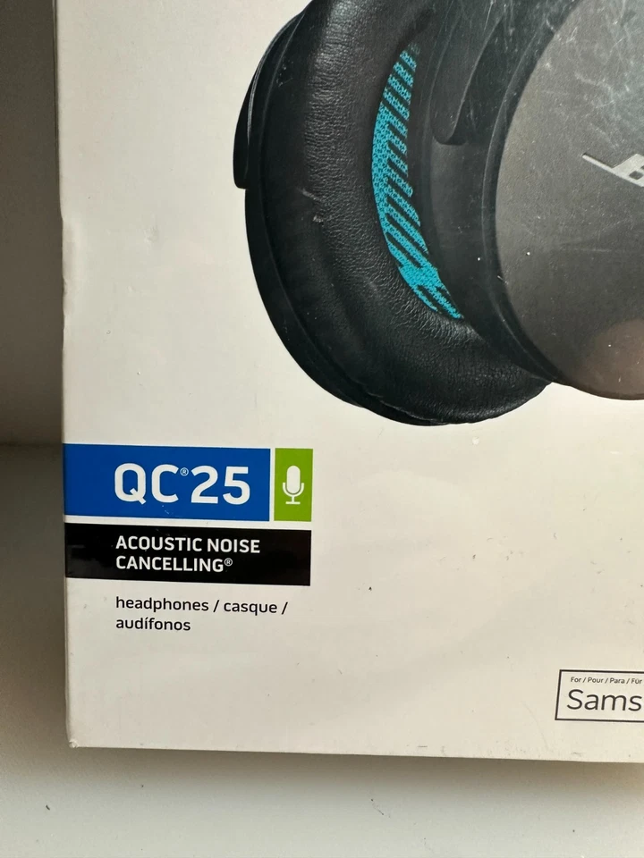 NEW BOSE QC25 ACOUSTIC NOICE CANCELLING HEADPHONES SAMSUNG GALAXY-BLACK - Image 4 of 4