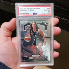 2020 Prizm WNBA #89 Sabrina Ionescu Rookie Card PSA 10 Gem Mint RC. rookie card picture