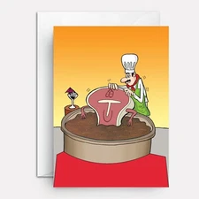 Funny cancer card | cheer up card | T-bone