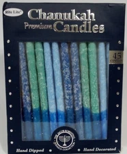 Rite Lite Chanukah Shades of Blue Candle, Non Scent