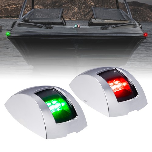 Red Green LED Marine Navigation Lights for Fishing Boats USCG ABYC A16