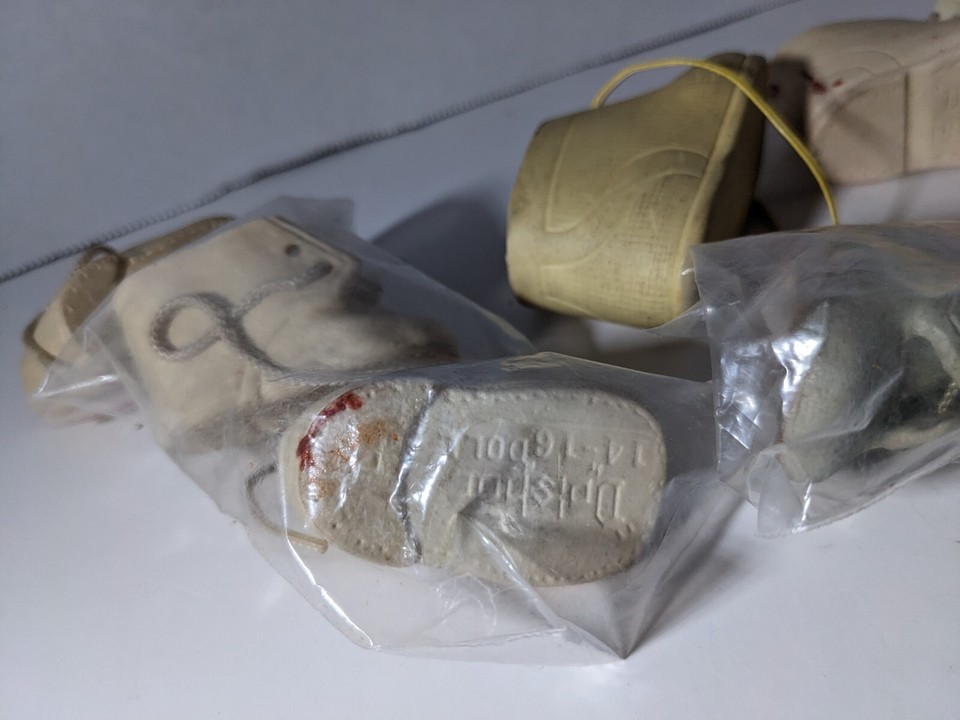 Vintage lot of 1950s Rubber BabyDoll Shoes by Dolshoe 1416" 1820" 22