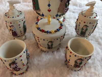 Christmas Holiday Bathroom Powder room Vanity Set 3D Motives Noel Hope Peace Joy