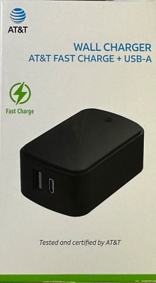 OEM AT&T 30W USB-A & Type-C Dual Port Wall Charger - Black