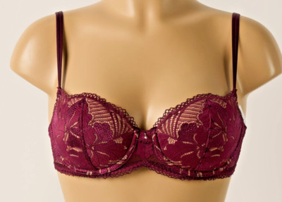 Implicite   Raffinierter Bügel-BH Vollschalen Spitze bordeaux-rot 85B NEU!