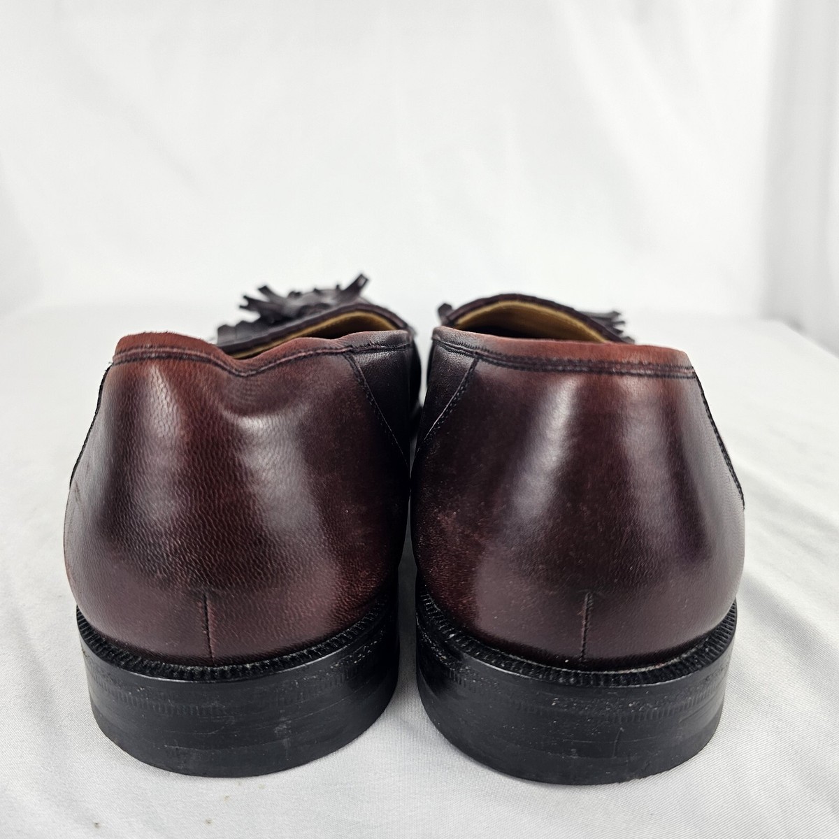 Magnanni Burgundy Cordovan Leather Kiltie Tassel Loafers  display picture 3