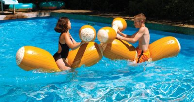 Swimline 9084 Inflatable Swimming Pool Log Joust Floating Toy Battle Set For Kid