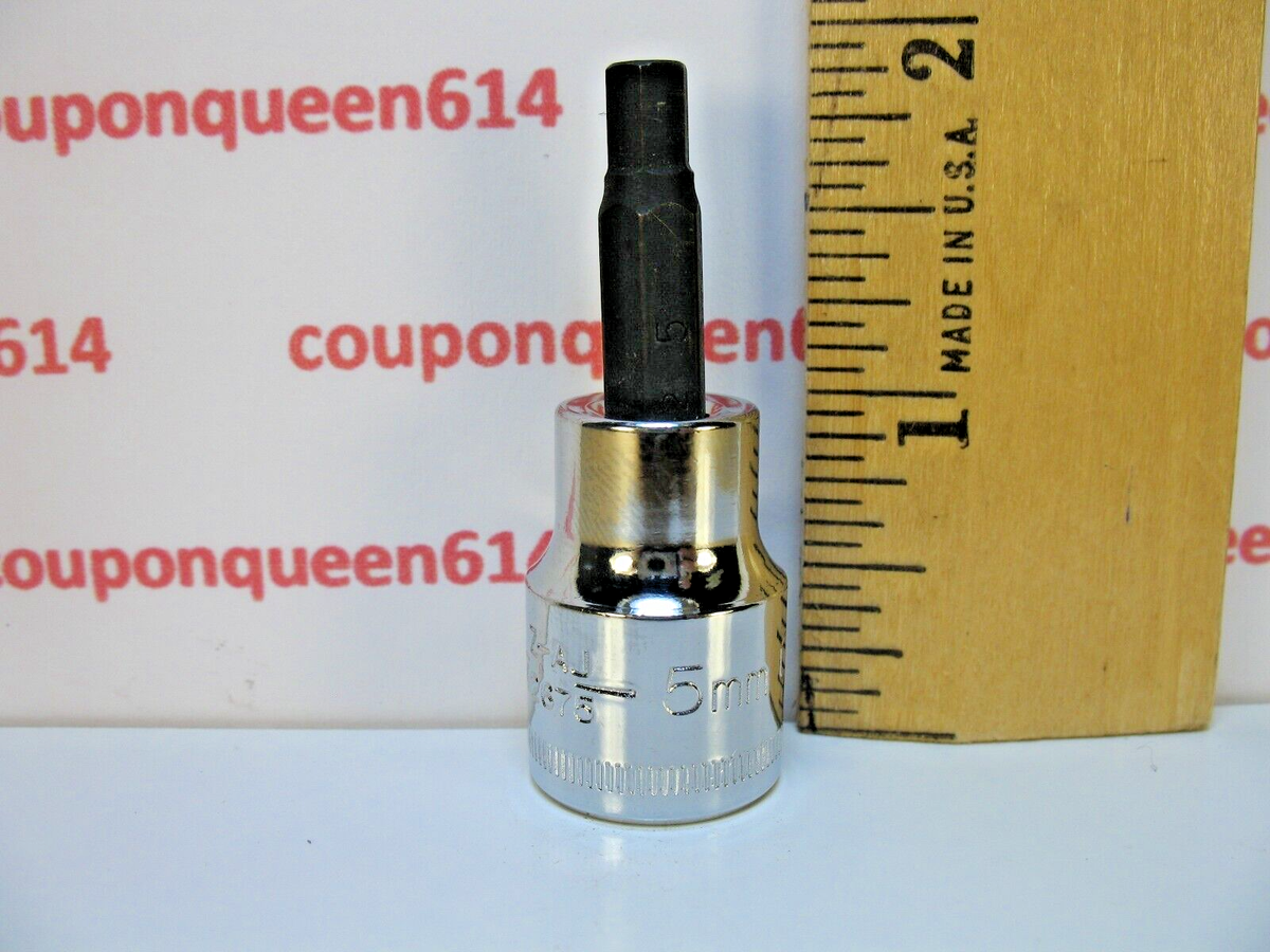 Craftsman 5mm Hex Bit Socket, 3/8 in. Drive, 6 Point Craftsman 5mm Hex Bit Socket, 3/8 in. Drive, 6 Point
