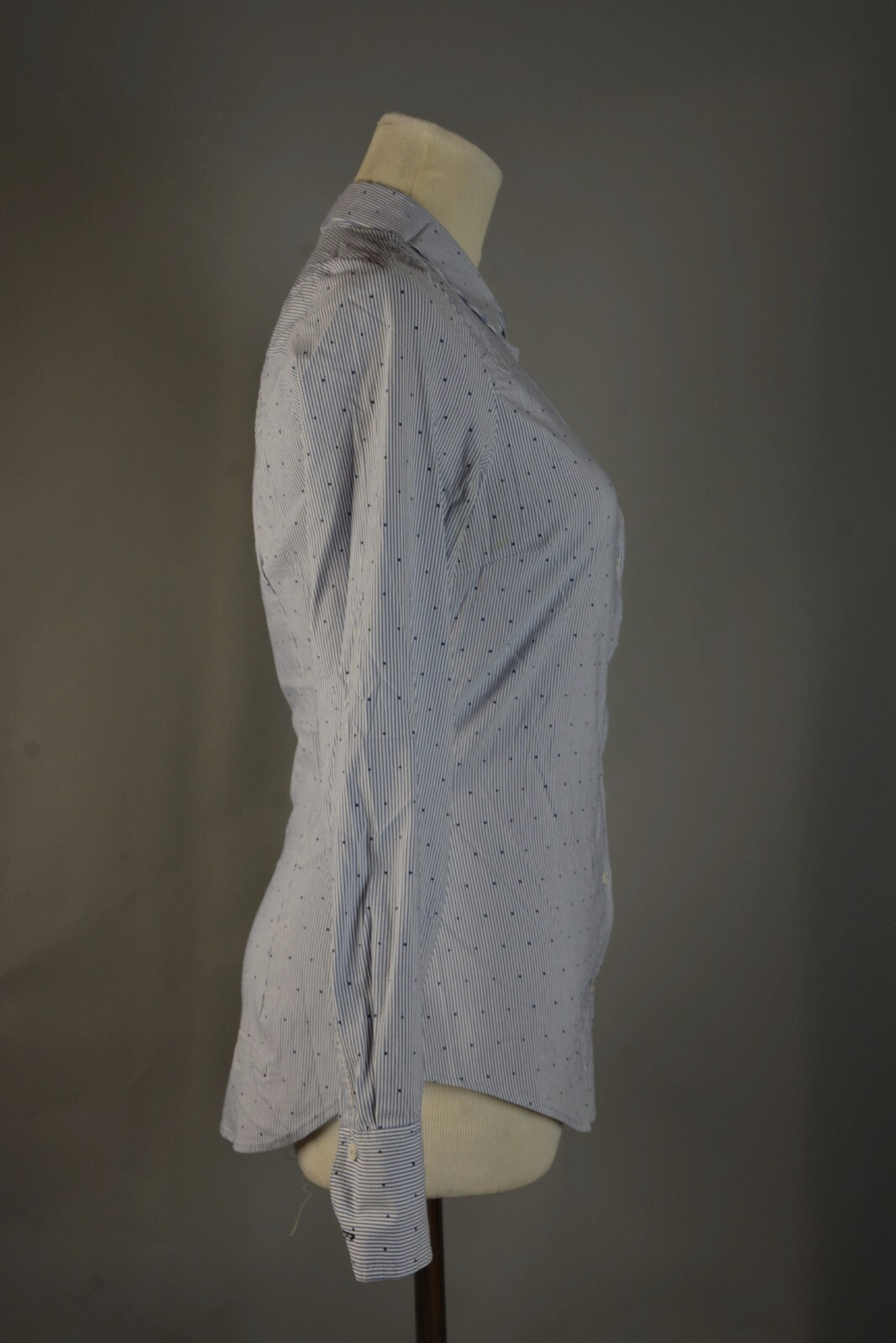 Zara Basic Blue Button Up Collared Shirt Size S - image 2