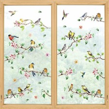 60 PCS Spring Summer Window Cling Sticker, Birds Branch for Home Party Suppli...