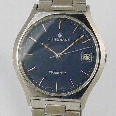 70er Jahre Alte Quarzuhren Junghans Kultuhr Stahl New Old Stock 40/4238  1970er Jahre Quartz