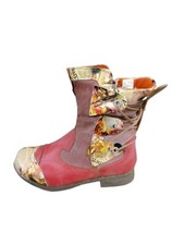 TMA 5016 Damen Winter Stiefel Gefüttert Echtleder Boots rot Gr. 36 Neu