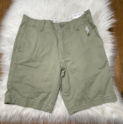 NWT Old Navy Womens Size 28 Lived In Straight Shorts Army Green Sour Pickle 