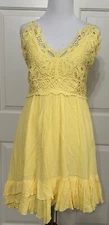 NWT Chelsea & Violet size S sunshine yellow spaghetti strap fit & flare dress