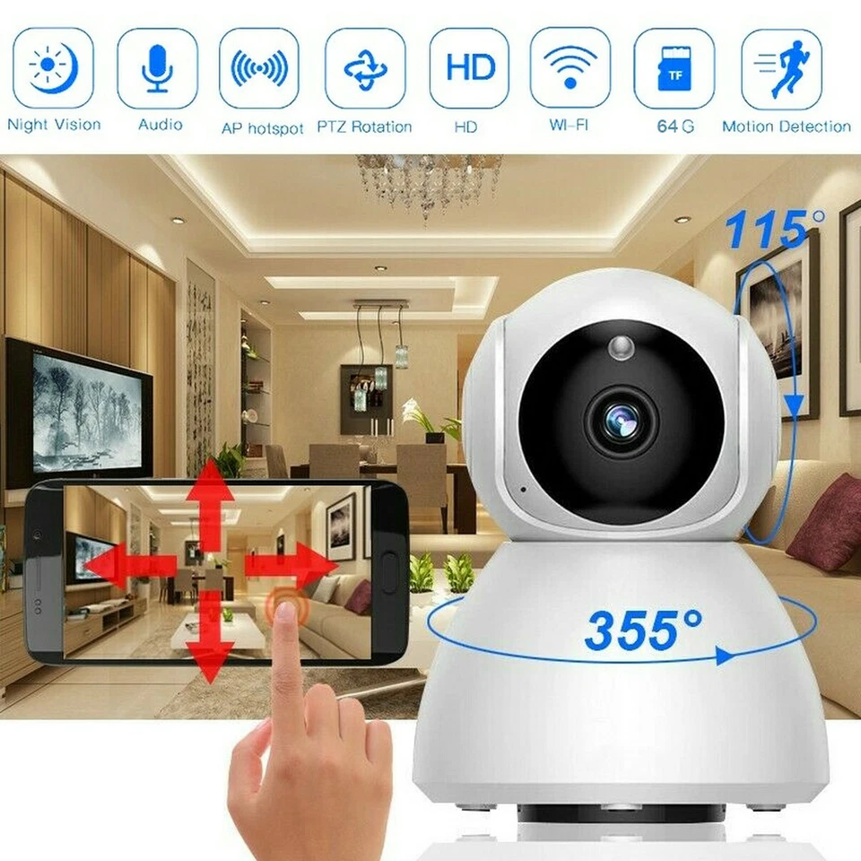 HD 1080P IP Security Camera Wifi Wireless CCTV Home Baby Monitor IR Night Vision - Image 2 of 4
