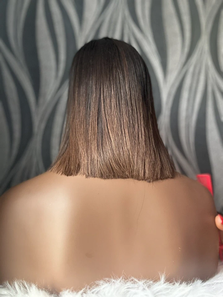 Vietnamese Human Hair, Raw Hair, 10 Inches two Tone Bone Straight 5by5 Closure - Image 4 of 4