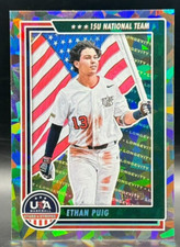ETHAN PUIG 2022 Panini USA Stars & Stripes 15U Cracked Ice /23 Card #82