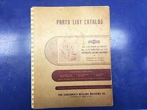 Cincinnati Parts Manual Catalog No 2 24 Automatic Milling Machine 2b 5b Lm Ebay