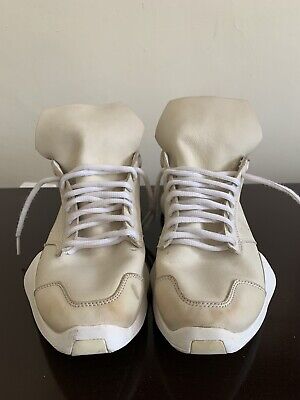 Rick Owens x Adidas Vicious Runner Triple White All-Leather Rick Owens x Adidas Vicious Runner Triple White All-Leather